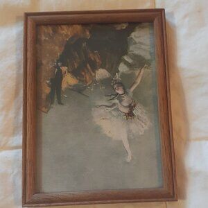 Vintage Framed Picture of Degas "La Danseuse"